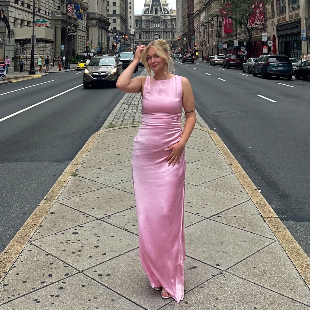 BHLDN Baby Pink Medium Formal Wedding Guest Dress Gown